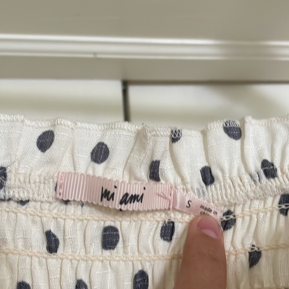 Smocked polka dot mini dress - Picture 4 of 4